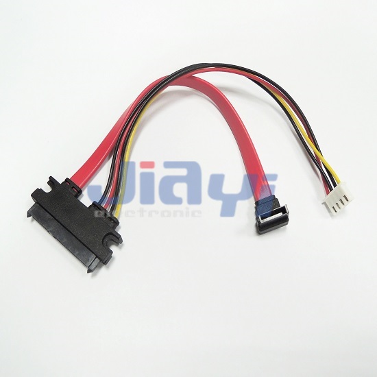 SATA Power Cable with Dual right angle SATA plug crimping type connector